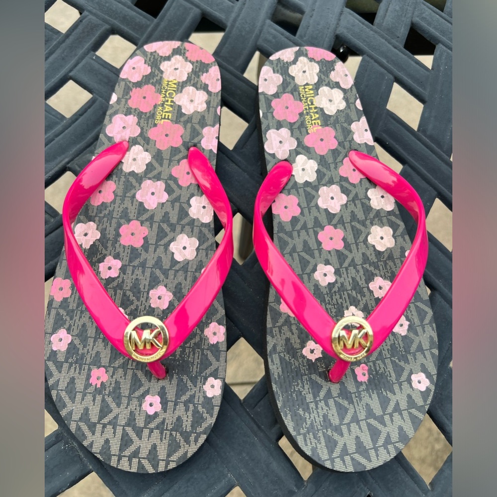 Michael Kors Pink Floral Sandals
